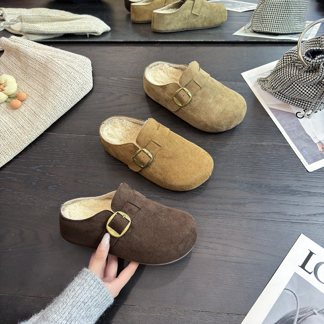 勃肯鞋女小个子5cm增高厚底2025冬季加绒新款百搭韩版休闲时尚236