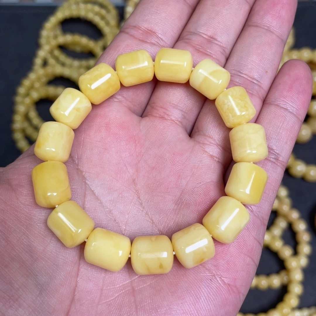 蜜蜡未镶嵌裸石竹节蜜蜡手串11mm