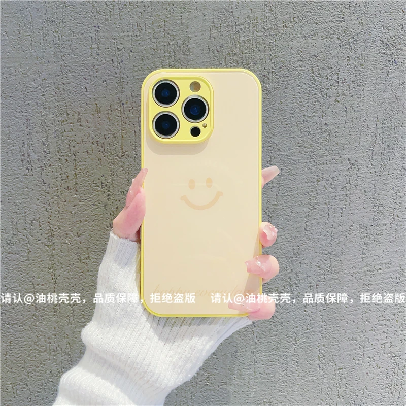 肤感玻璃壳适用苹果16iphone/华为荣耀/OPPO/VIVO/小米手机壳爆款