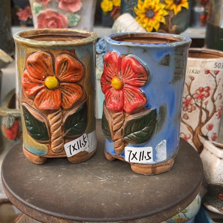 紫砂花盆粗陶材质多肉花盆