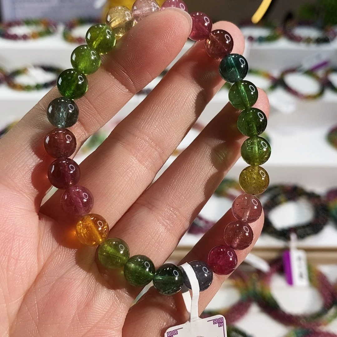 碧玺手链未镶嵌G2445素圈颜色微差