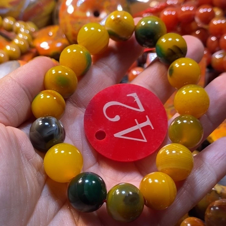 乡***影玛瑙/玉髓手链未镶嵌