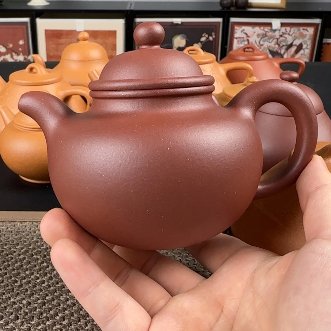 浓***淡茶壶紫砂微瑕掇球