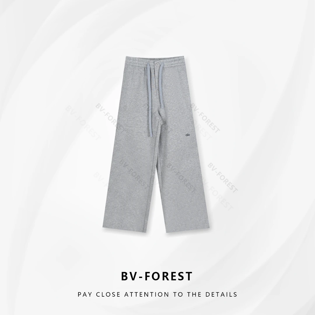 BV-FOREST“字母刺绣”秋冬基础款松紧腰抽绳加绒加厚长裤BV-K0602