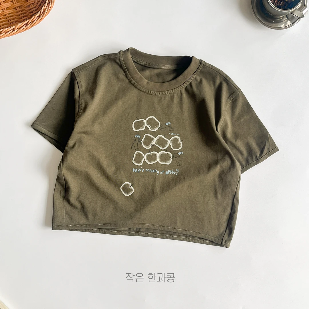 儿童韩版个性字母女童夏款短袖T恤 男童精品包边短袖t恤