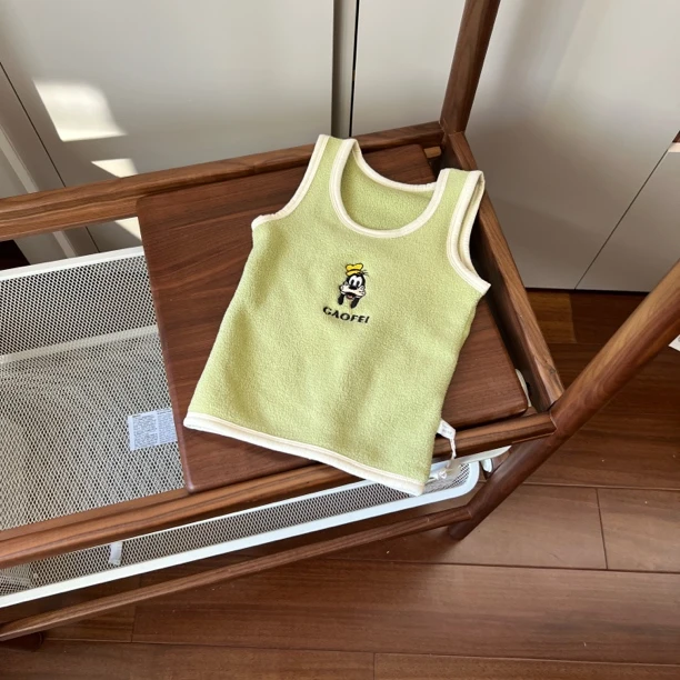 【编号R855】MJ33011-05-儿童小狗摇粒绒背心马甲A绿色-MBT