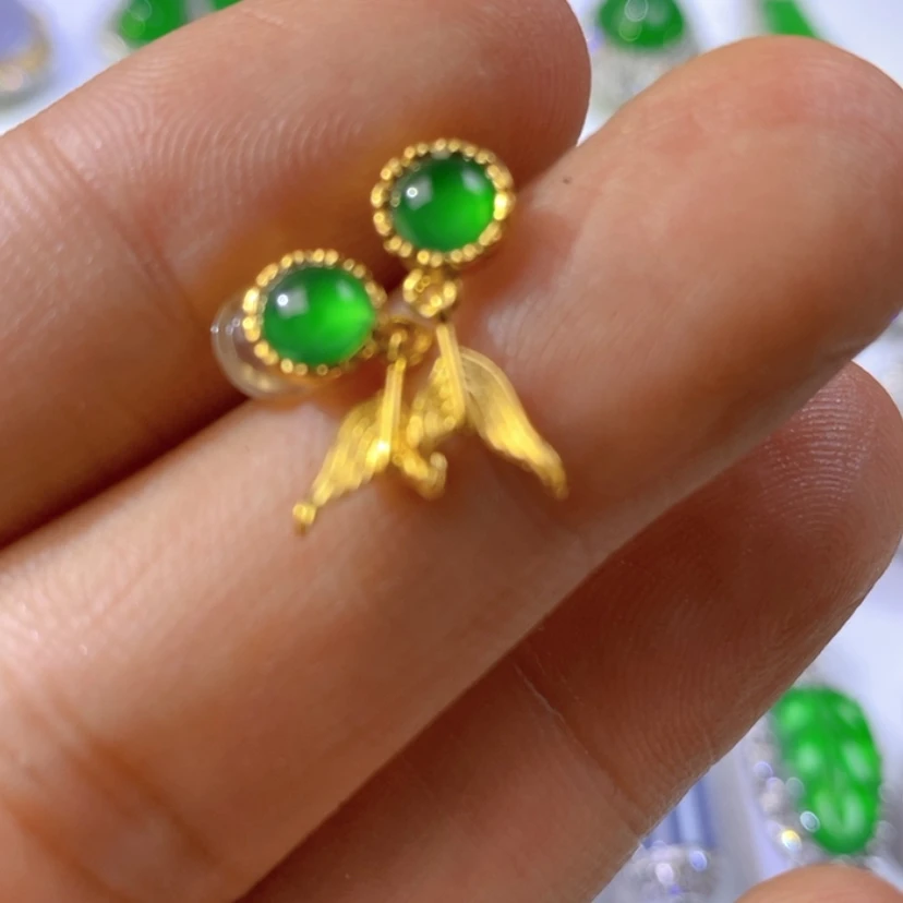 【闪购商品】银S925镶嵌挂件翡翠天然翡翠