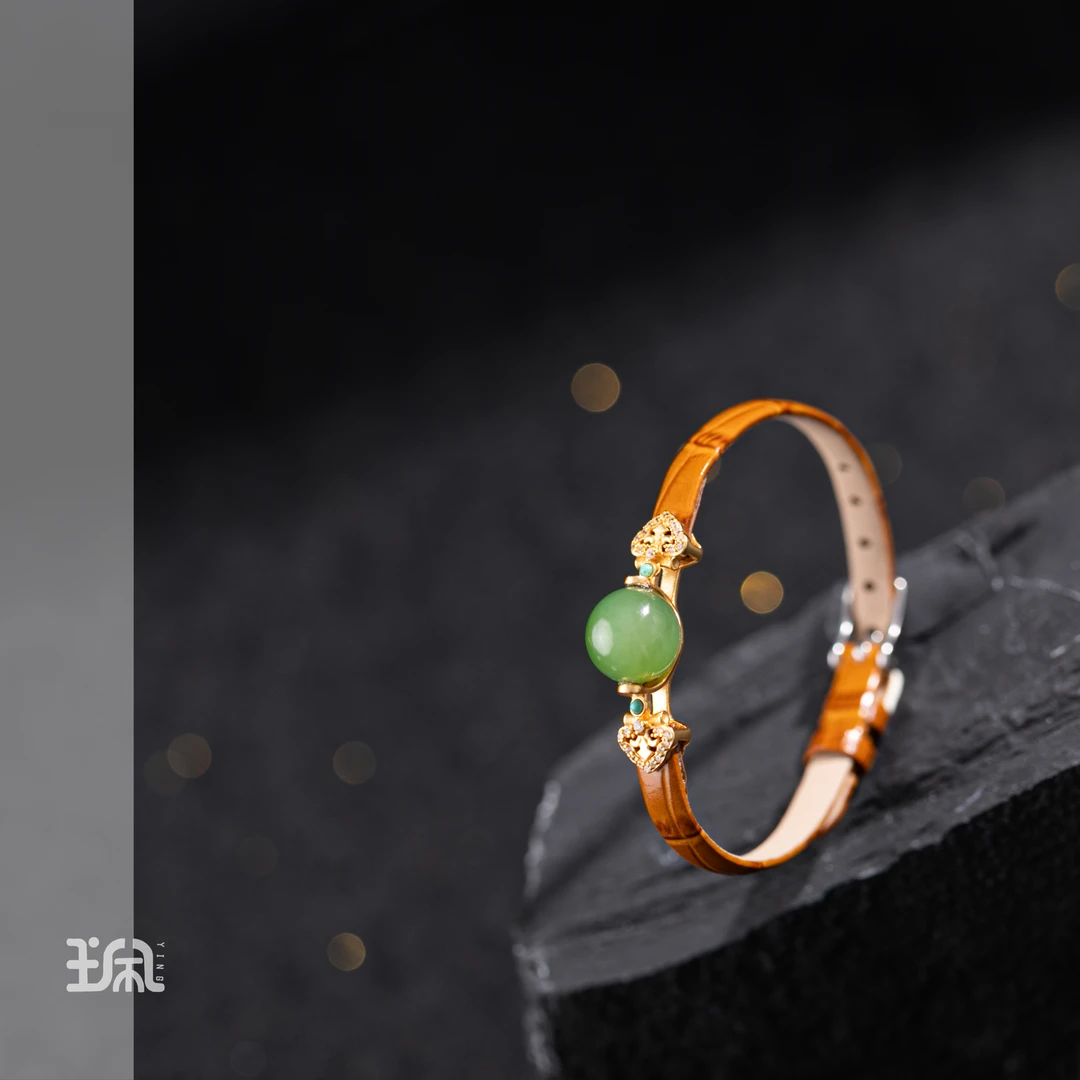 元诺|和田玉*表带*S925银镀金PNC25081621多样性发其一