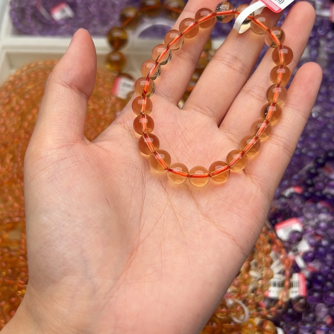 水晶手链未镶嵌黄水晶手串