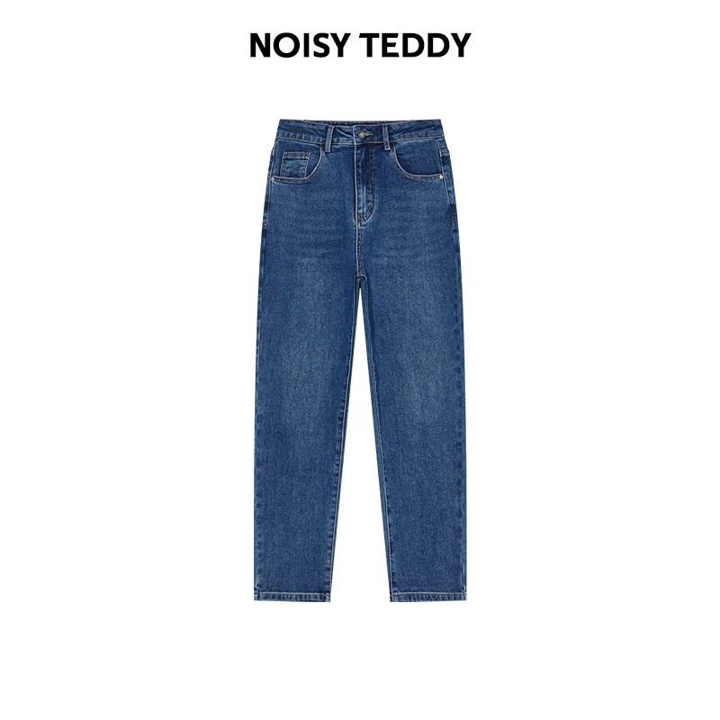 前野买手款Noisy Teddy冬季简约保暖女士加绒牛仔长裤显瘦百搭