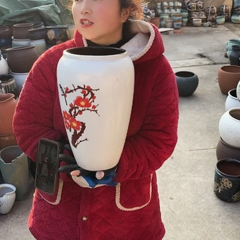 口17高33，瑕疵盆子。