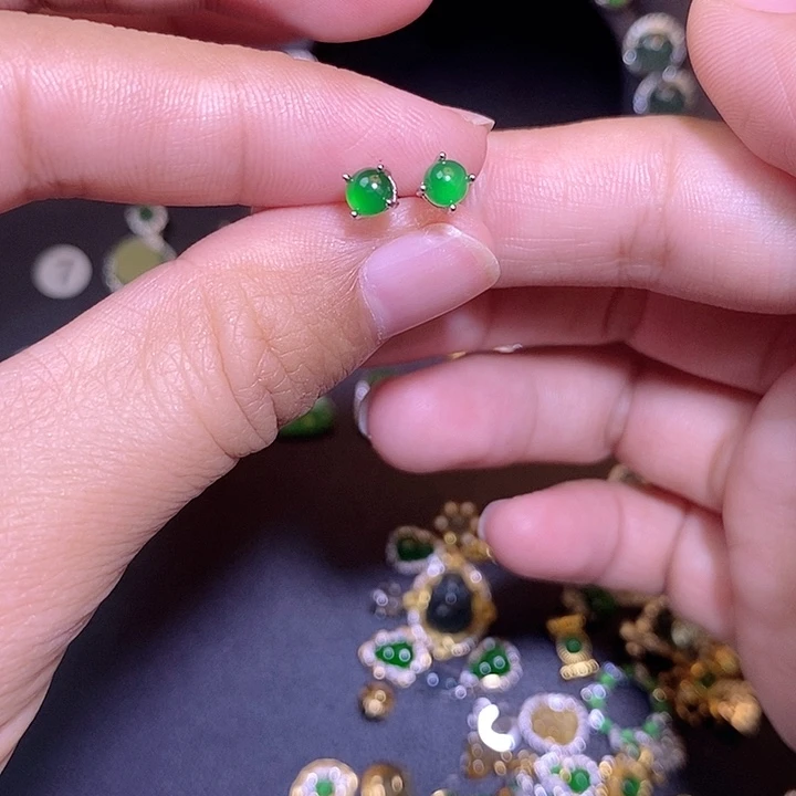 翡翠银S925镶嵌吊坠(不含链)