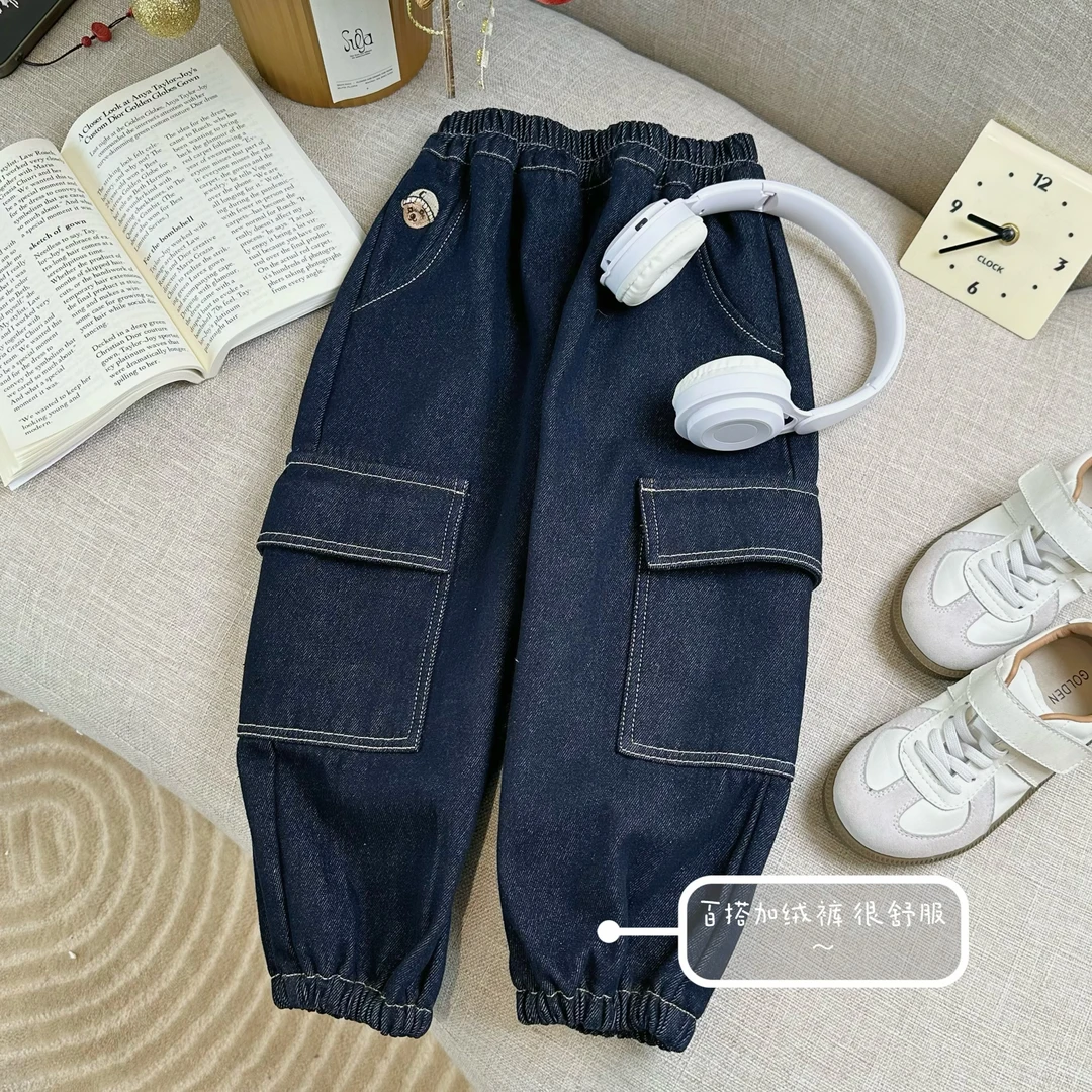【Golden cherry】儿童丹宁时尚百搭工装裤281073