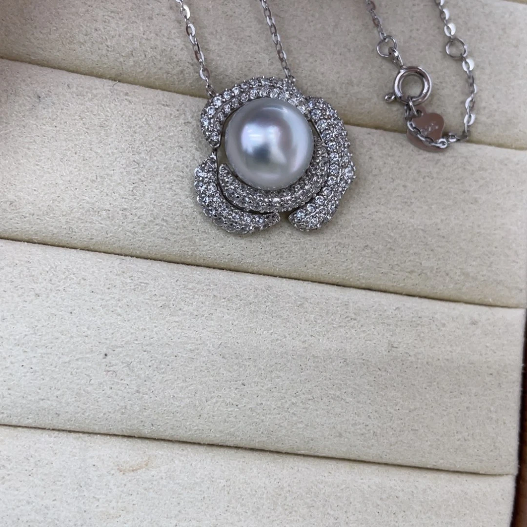 海水珍珠颈饰银S925镶嵌