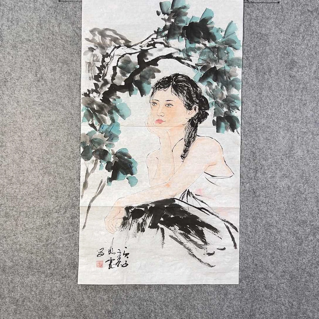 国画279 花鸟在此鸣叫时还要一