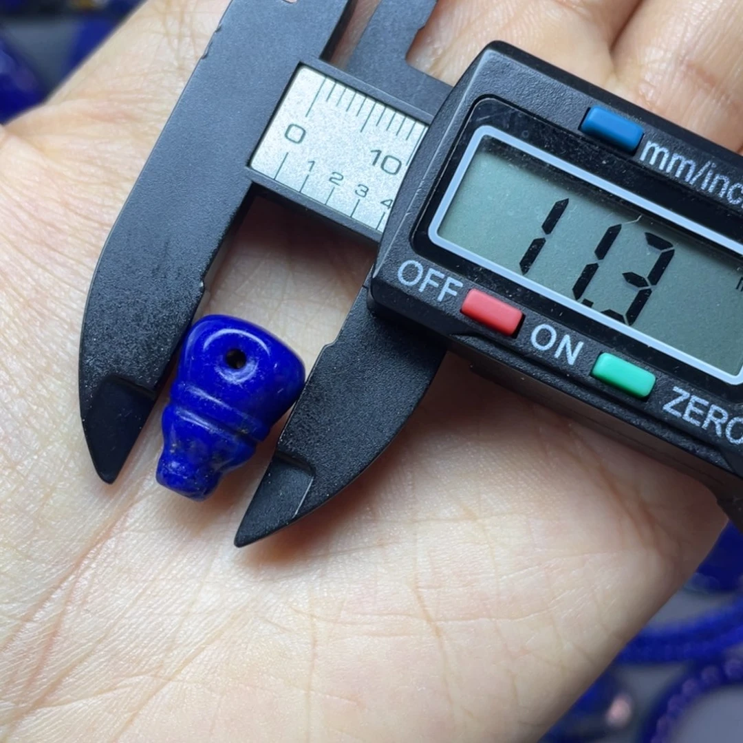 青金石未镶嵌11mm三通配饰