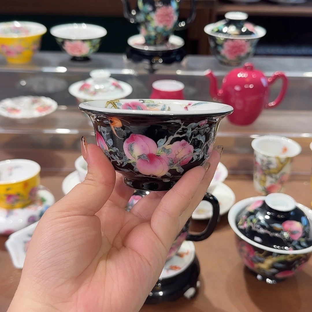 珐琅彩主人杯茶具茶具套装