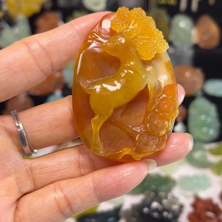 蛇纹石玉未镶嵌吊坠(赠链)