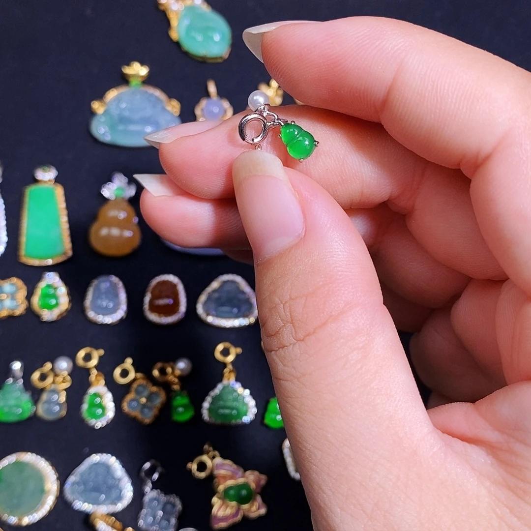 翡翠银S925镶嵌颈饰