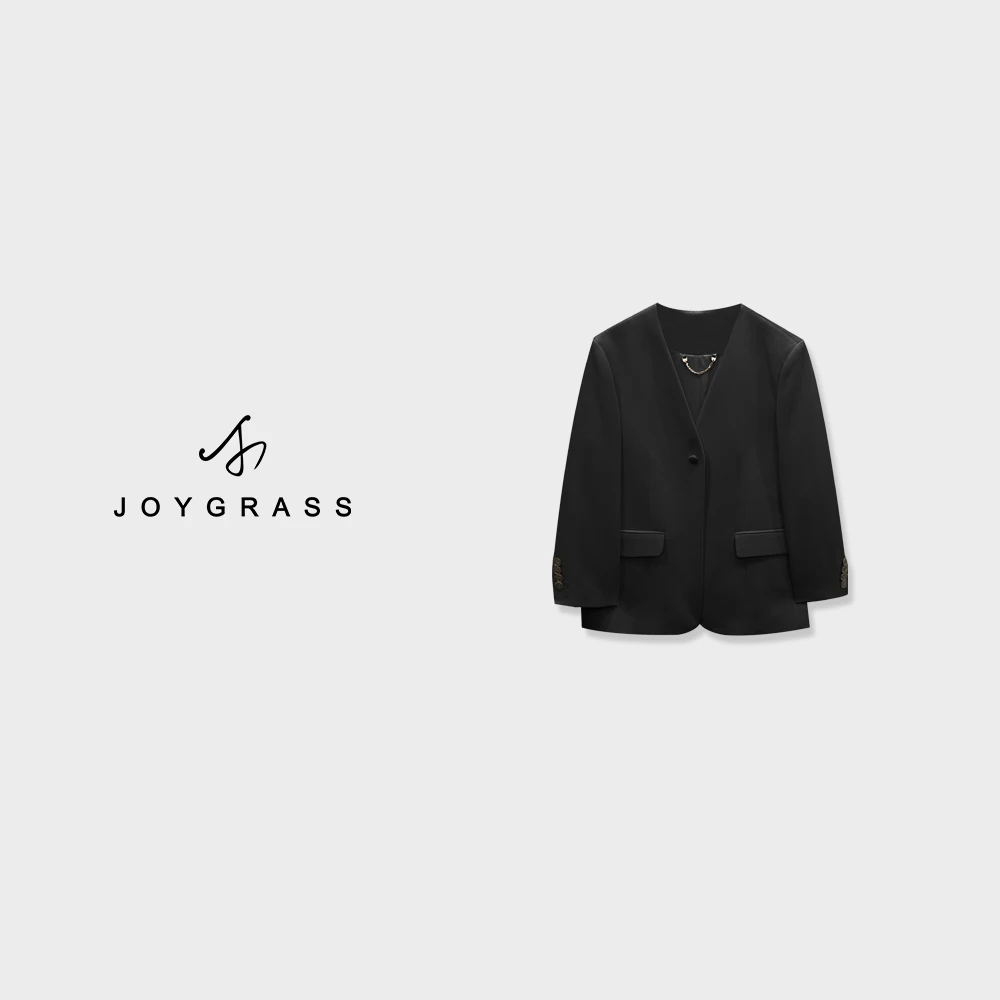 JOYGRSS【初霁鎏光·缎芒】通勤西装外套X-06212