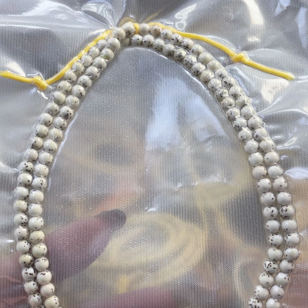 吊坠星月菩提原生态骨瓷白大留白圆珠尺寸5