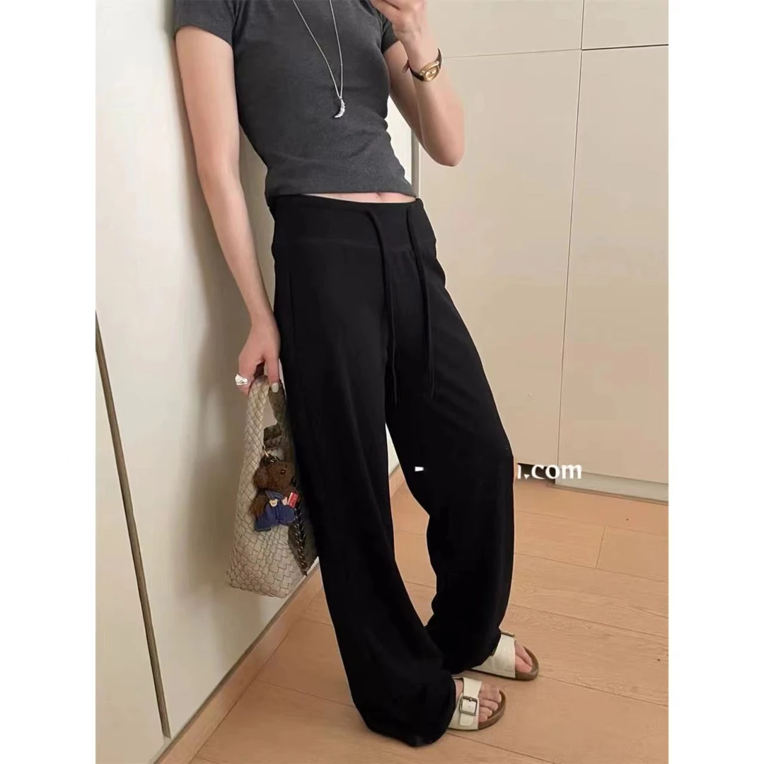 【c020】简约百搭气质垂感阔腿拖地裤