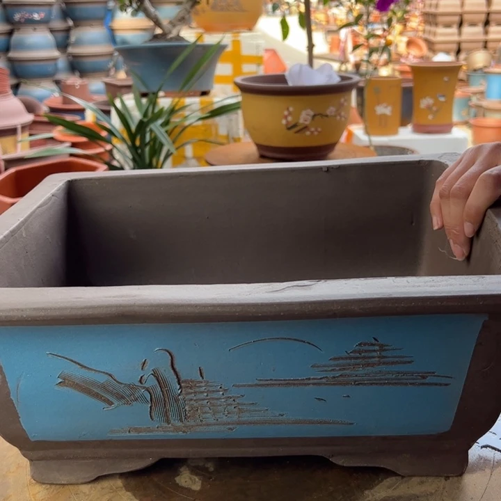 紫砂宜兴紫砂蓝色40马槽