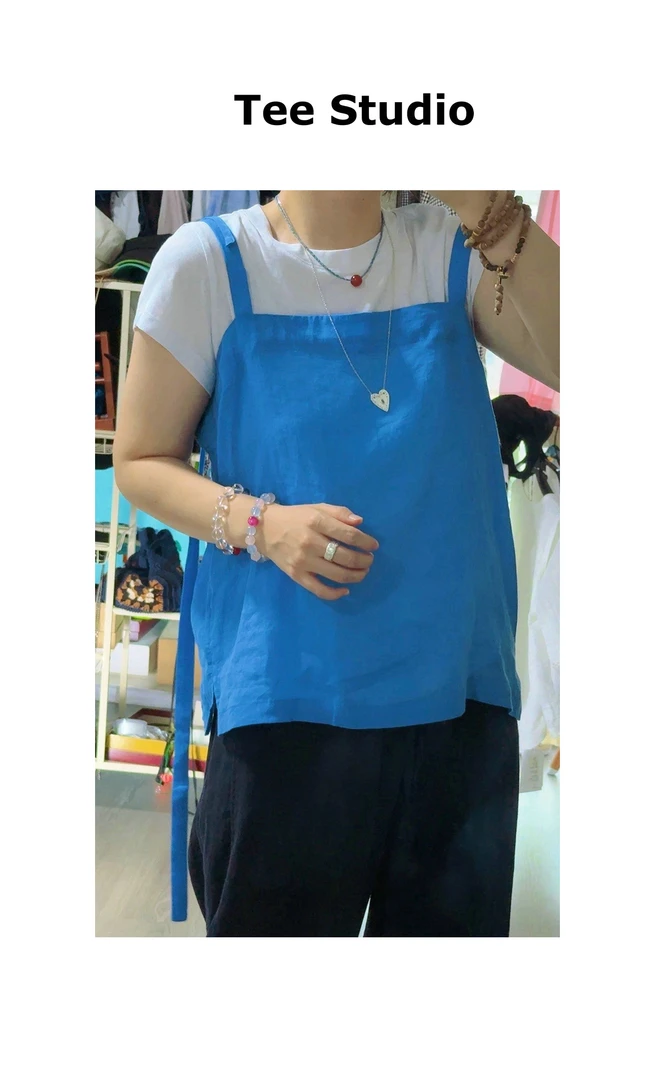 TEE STUDIO  蓝色麻吊带