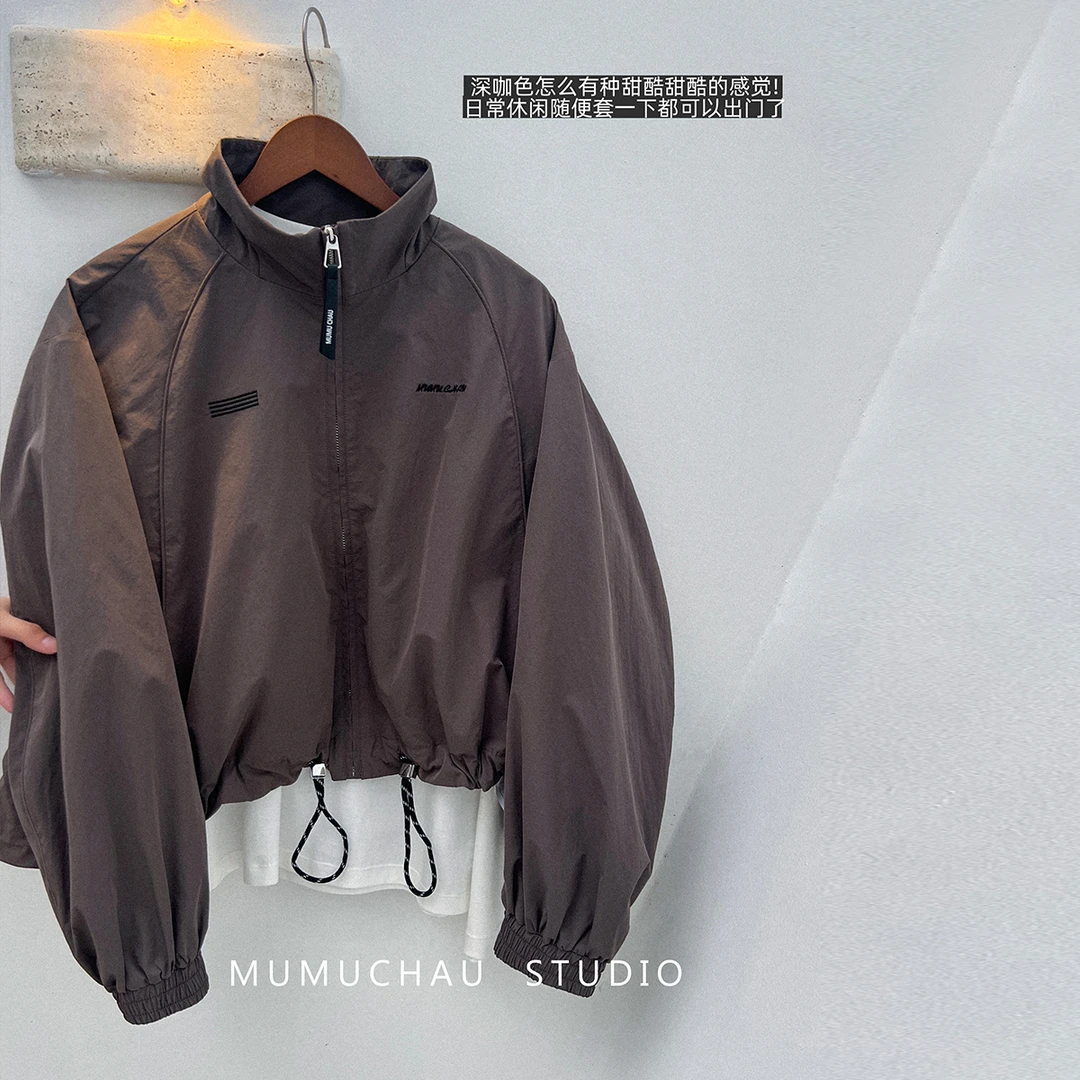 现货「MUMU CHAU」【户外即日常】女秋长袖立领冲锋衣外套LQ58198