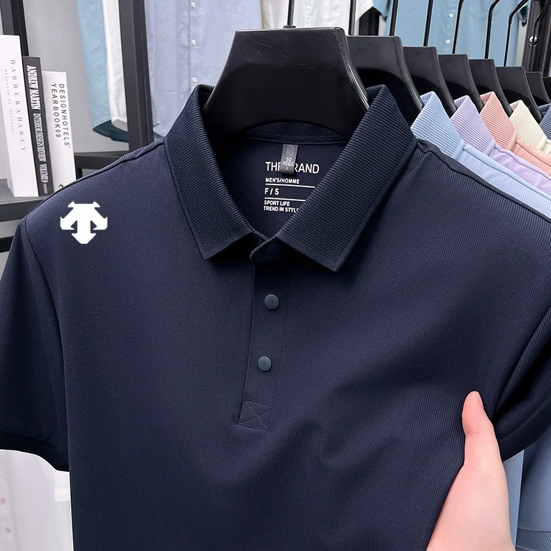 奥莱撤柜迪桑家正品高端大牌夏季翻领短袖T恤男商务休闲POLO衫薄
