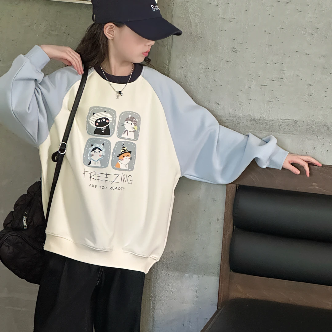 女童卫衣秋季2025新款儿童女孩早秋洋气长袖上衣女大童秋装打底衫