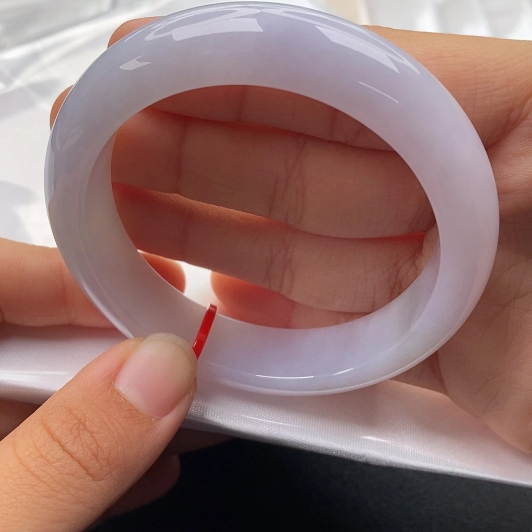 翡翠未镶嵌手镯54.6正圈