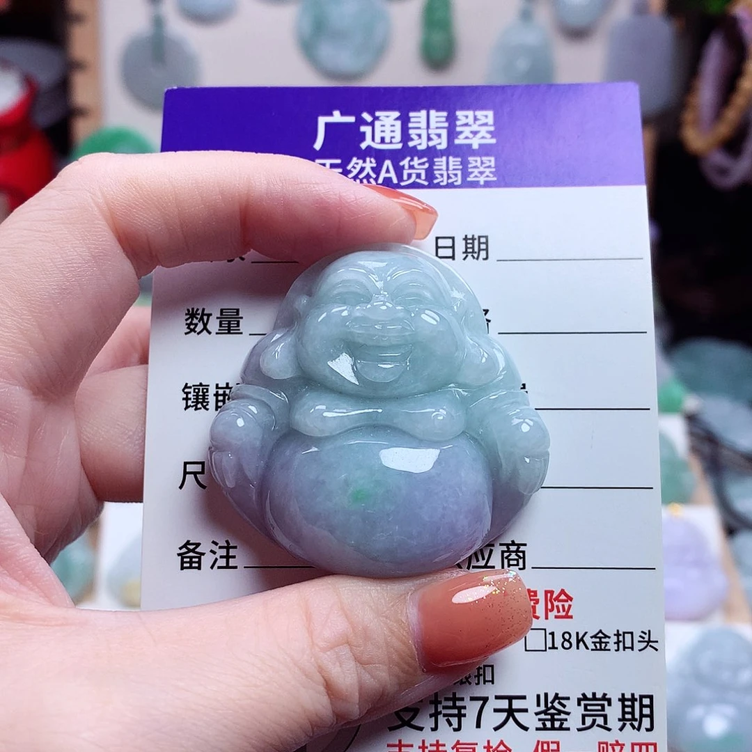 翡翠未镶嵌颈饰佛公37