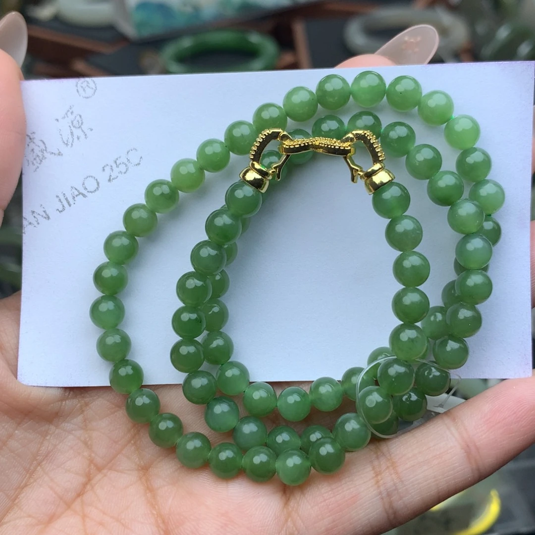 颈饰合金和田玉项链