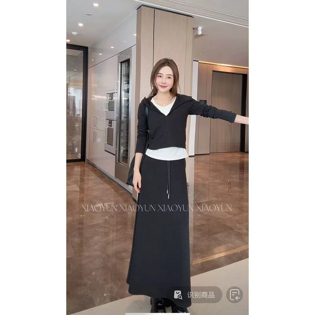 【连帽假两件套装】 小允姐姐2025新款时尚高级套装