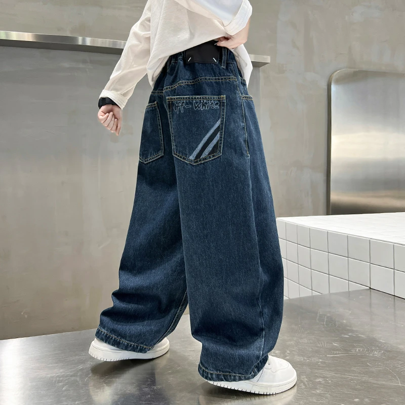 儿童装男童秋装裤子2025新款秋季牛仔裤中大童春秋款休闲男孩长裤