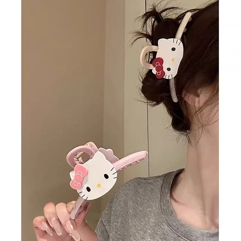 卡通kt可爱甜美新款抓夹女小众高级感后脑勺鲨鱼夹发饰
