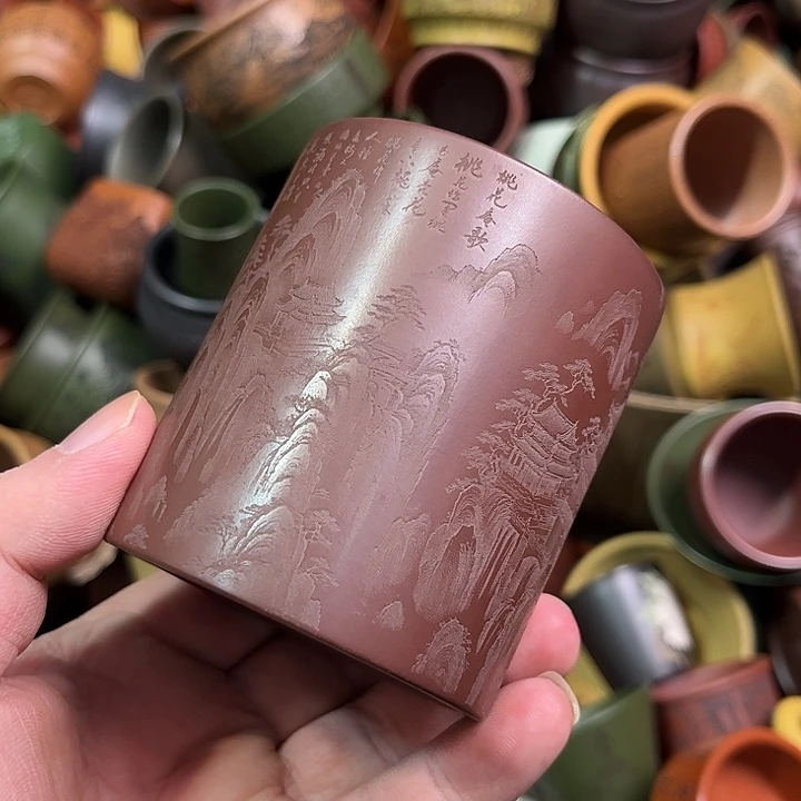 紫砂茶杯全手工紫砂主人杯