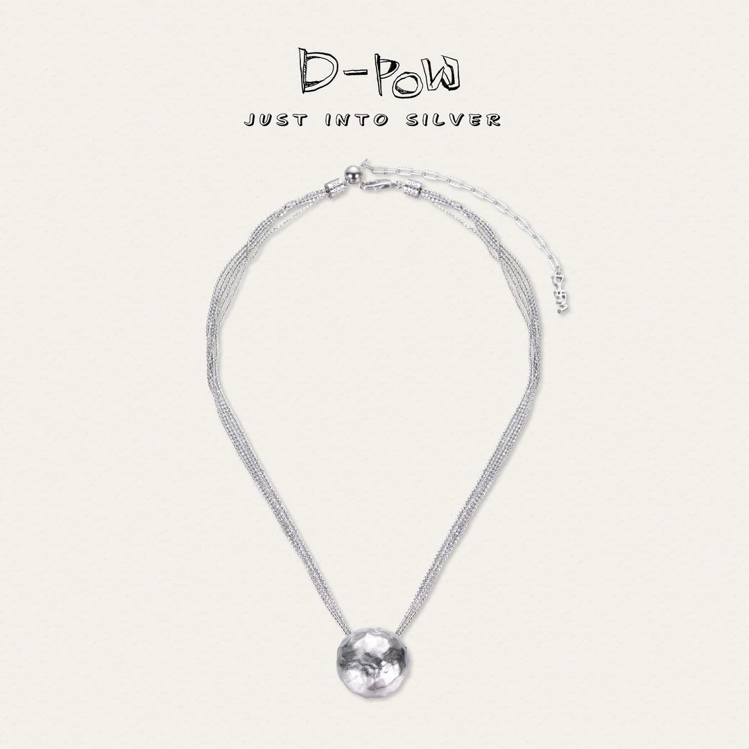 灯小炮 坠链均925银 【小月光】项链（51cm）（9398）时尚个性中古