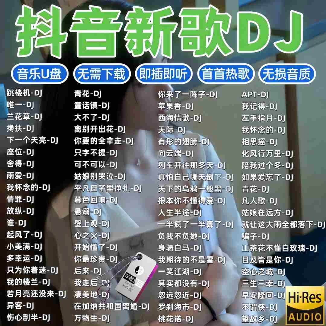 2025抖音流行DJ舞曲视频车载U盘抖音流行重低音DJ高清MV高音质