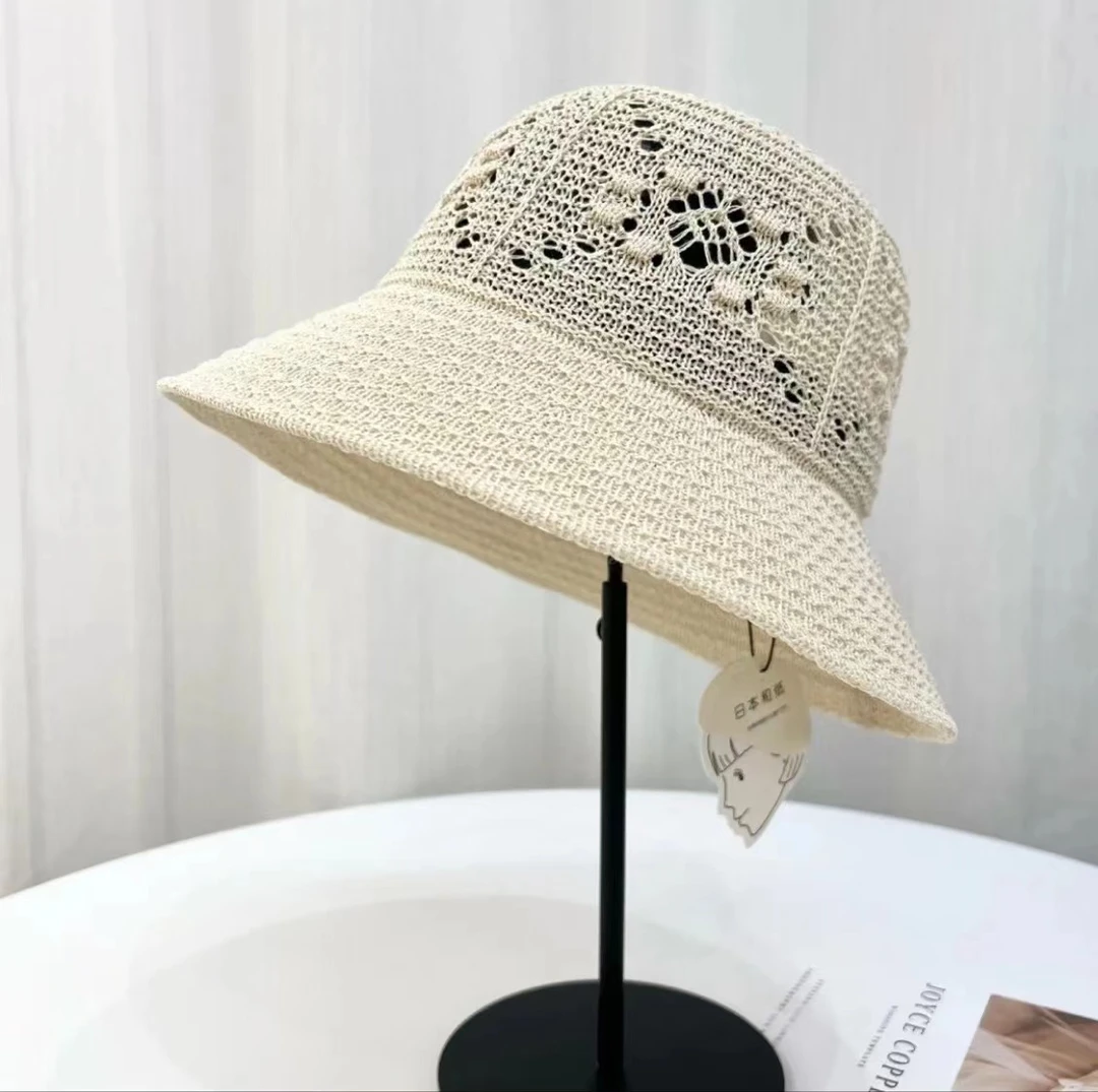 D.BOSS“”法式春夏遮阳渔夫帽优雅透气防晒出游编织草帽太阳帽