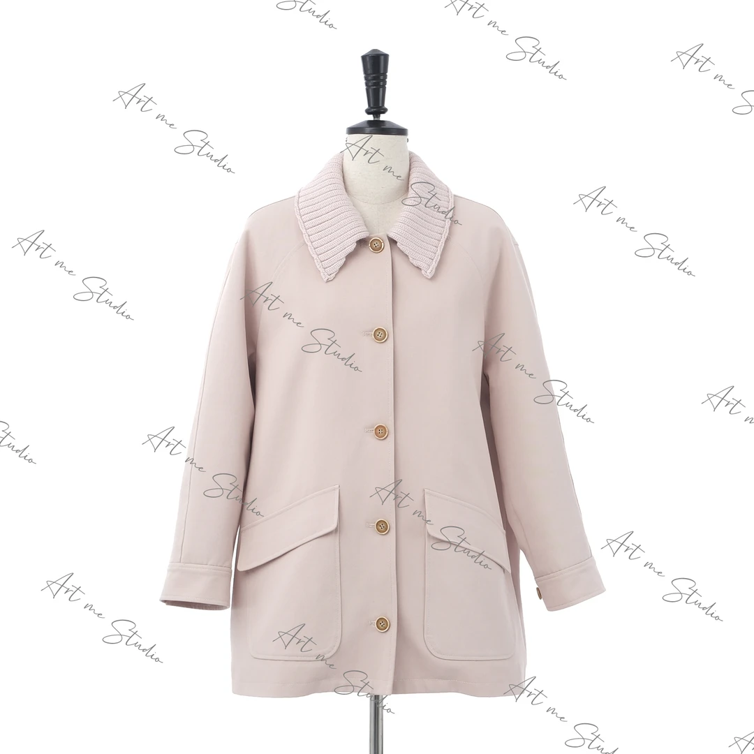 3姐【针线织羽 领口可拆卸棉服外套】S31257Y2