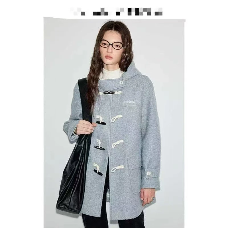 280号浅蓝色大衣限量款高级质感分尺码