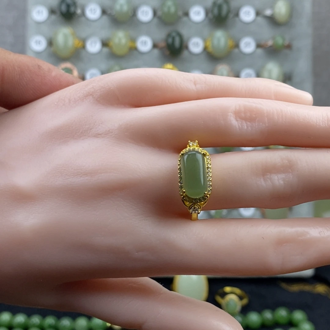 和田玉（碧玉）未镶嵌戒指