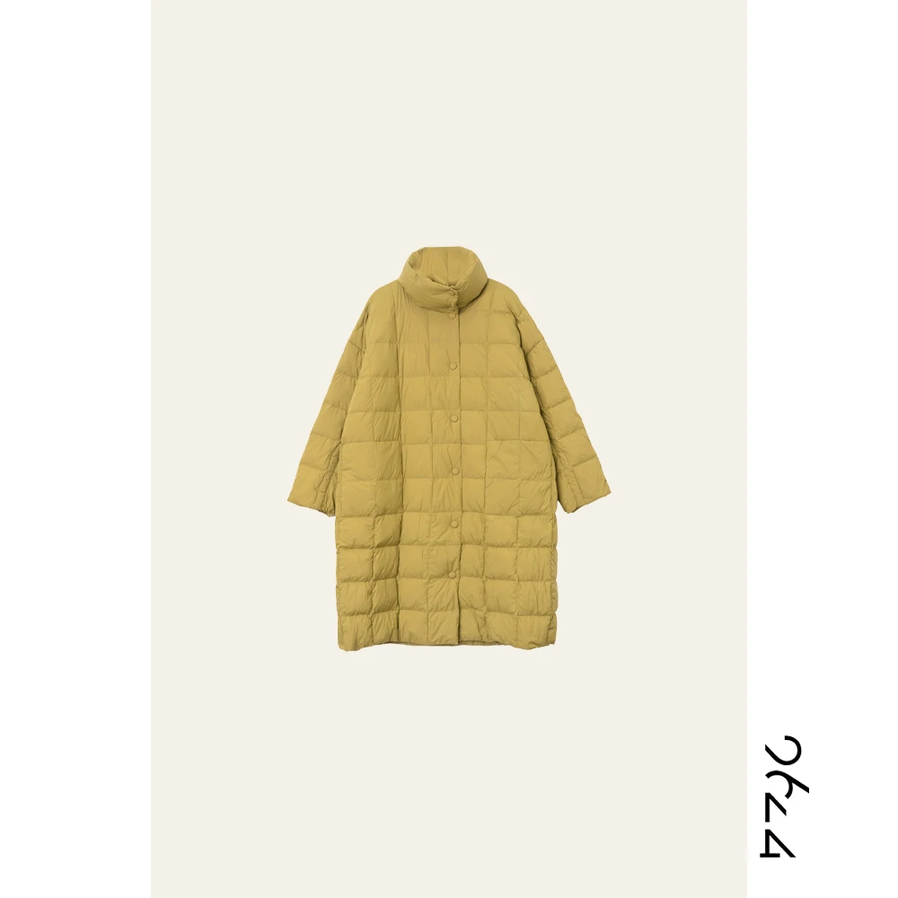 【】三星90白鹅绒可折叠收纳超轻盈苔藓绿立领羽绒服54CSM-TG249