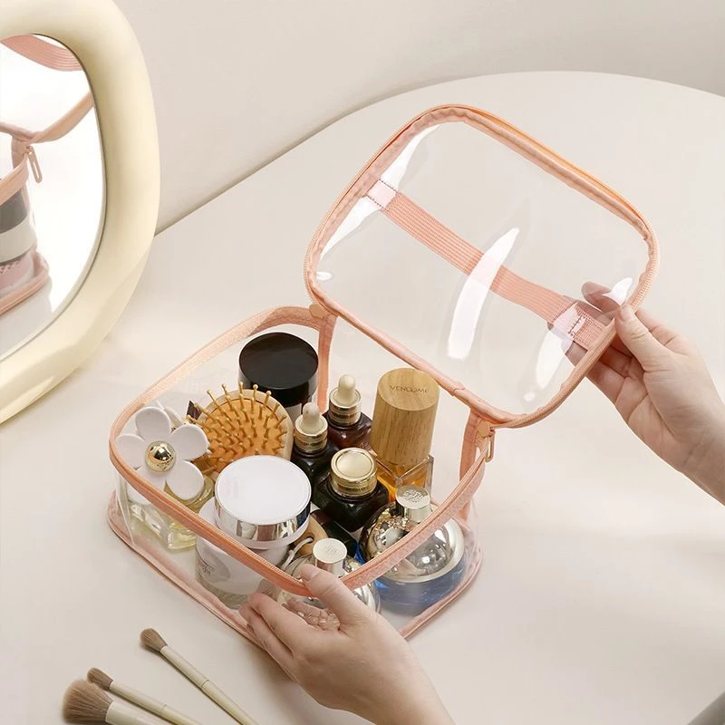 时尚简约旅行透明化妆包女收纳袋ins风超火洗漱品防水便携大容量