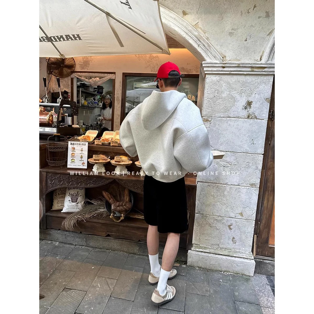 威廉威大廓形500克进口太空层挺廓时装卫衣