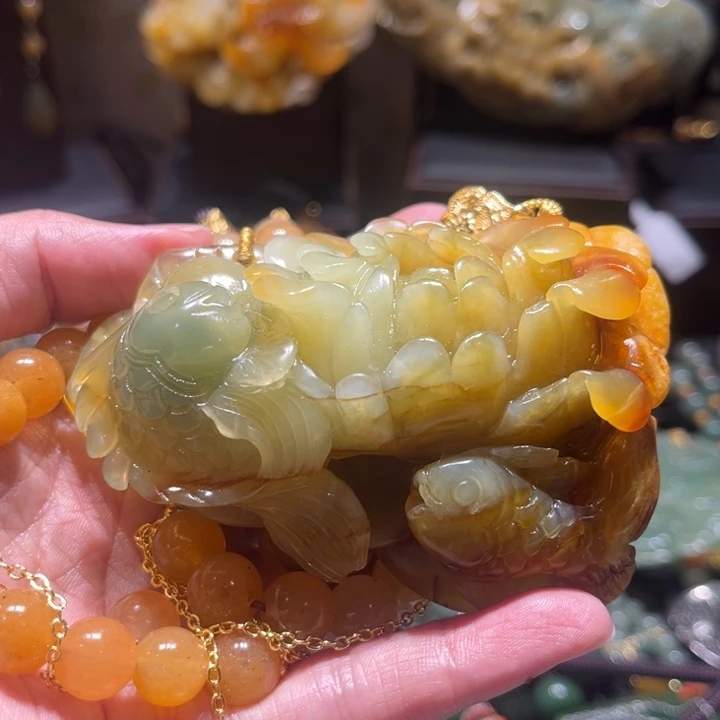 岫玉未镶嵌毛衣链