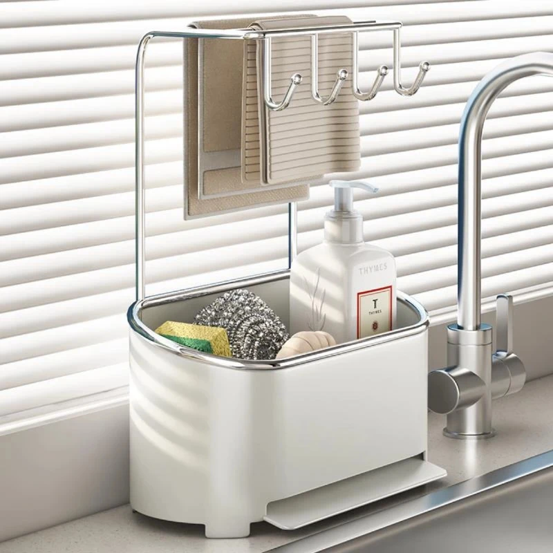 沥水厨房多功能水槽海绵抹布台面收纳家用置物架洗碗布置物架子