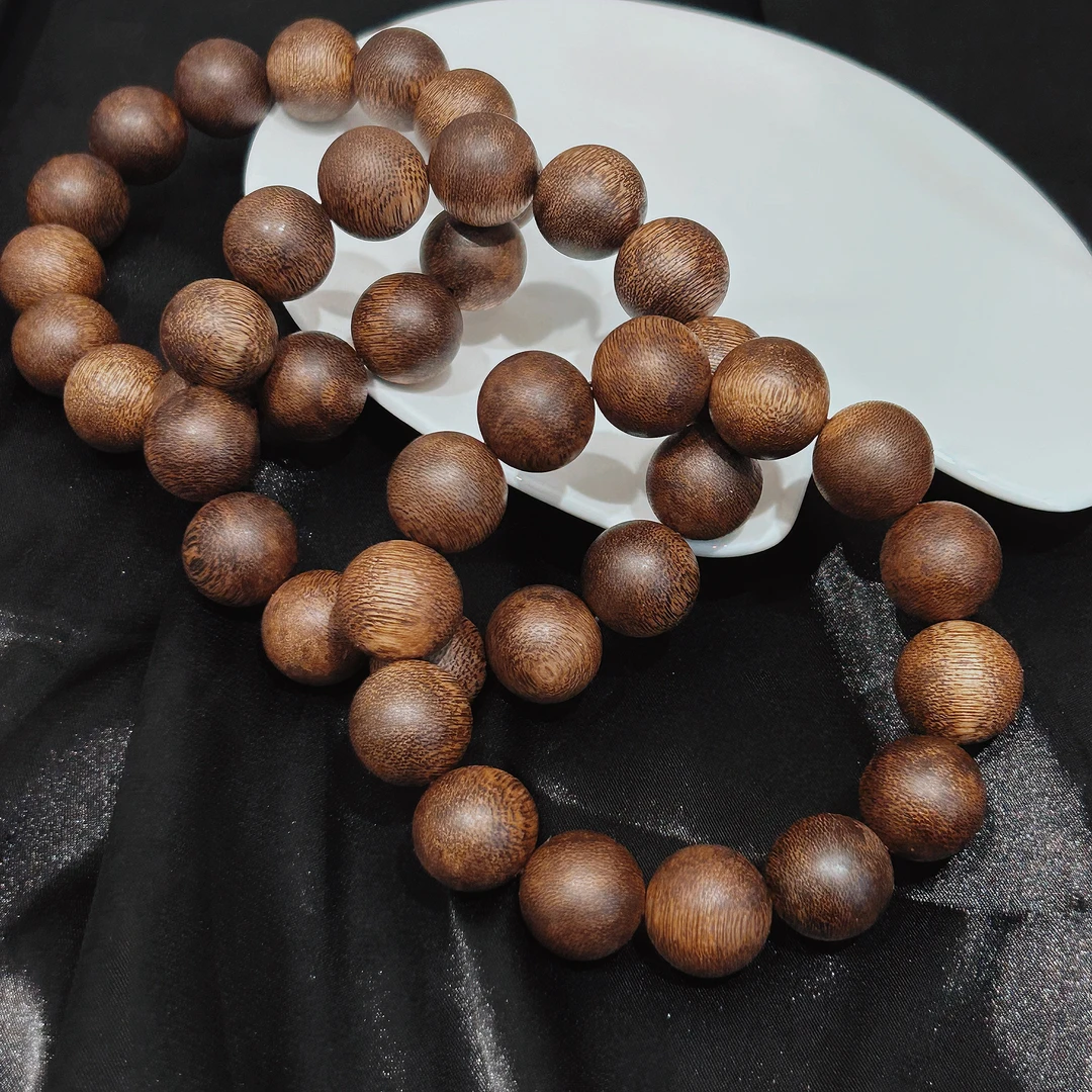 天然奇楠沉香手串-多样性发一珠径约16mm-CX002